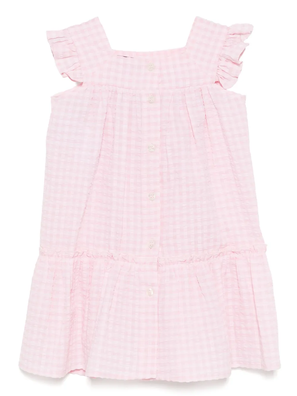 Emporio Armani Kids Geruite jurk - Roze
