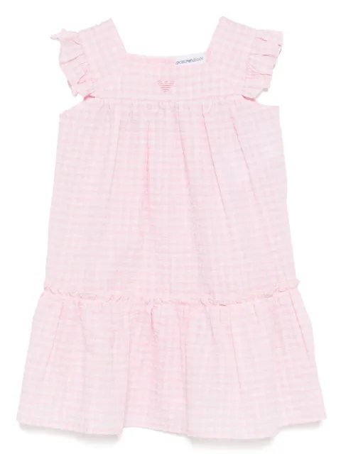 Emporio Armani Kids vestido con motivo de cuadros