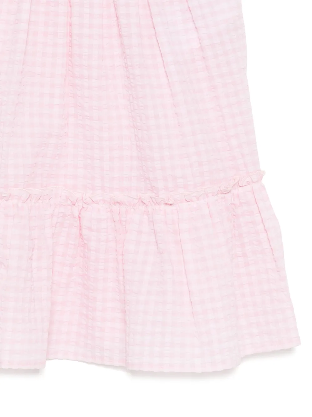 Emporio Armani Kids Geruite jurk Roze