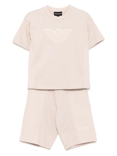 Emporio Armani Kids ensemble haut-short à patch logo