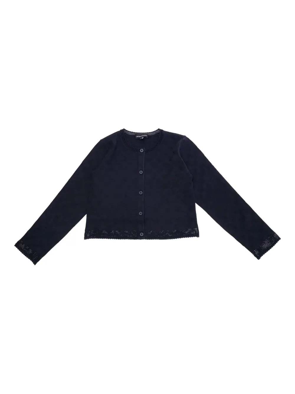 Emporio Armani Kids patterned cardigan - Blu