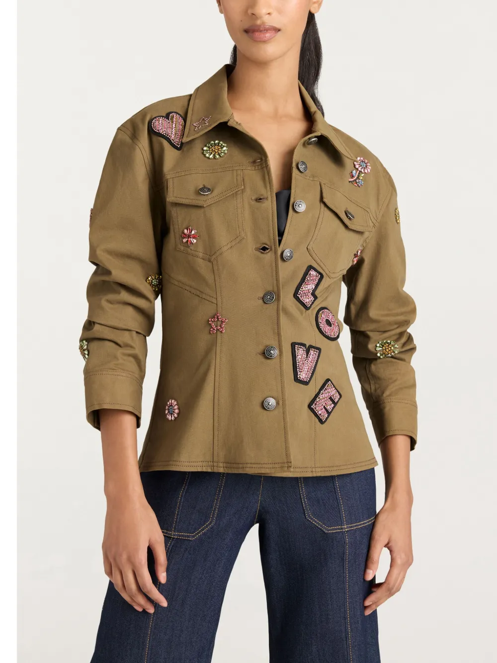 Cinq A Sept Jack met print Groen