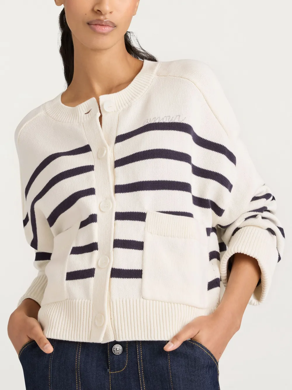 Shop Cinq À Sept Berenice Amour Cardigan In White