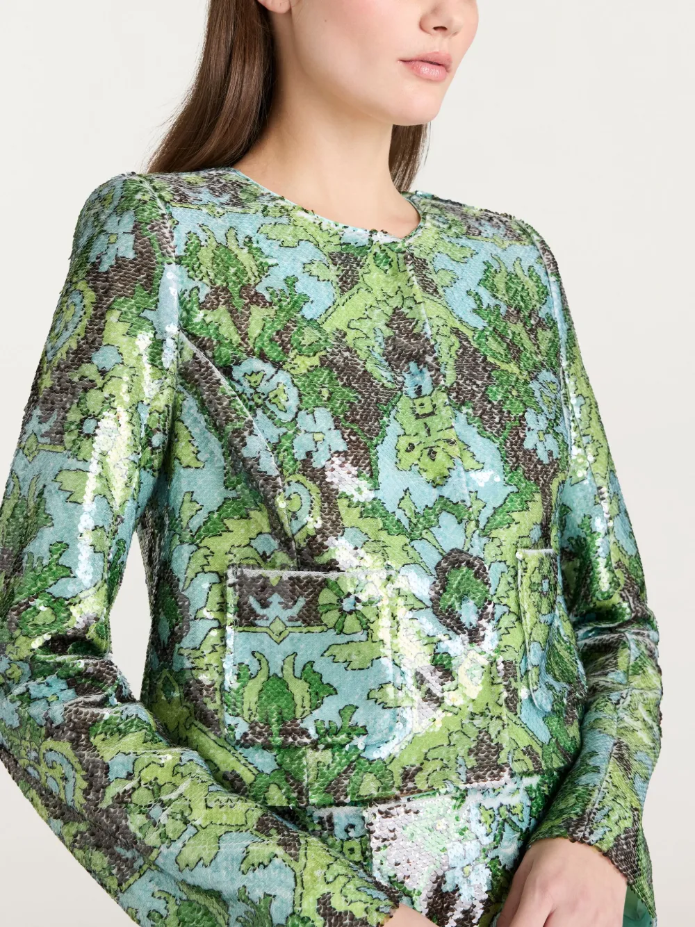 Cinq A Sept Damask Aspen jack met pailletten Blauw