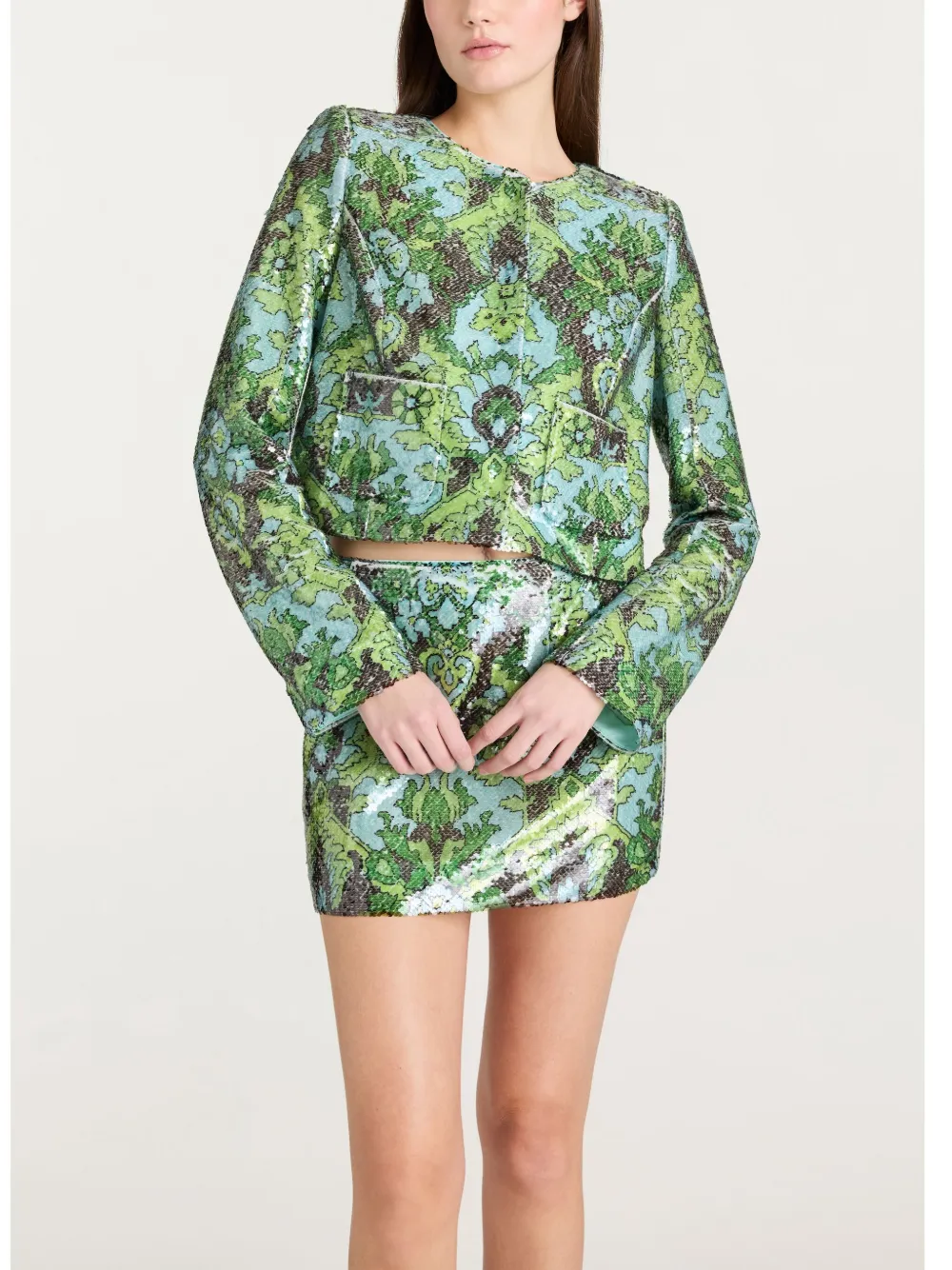 Cinq A Sept Damask Aspen jack met pailletten Blauw