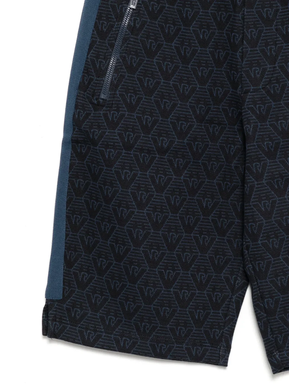 Emporio Armani Kids Shorts met monogram Blauw