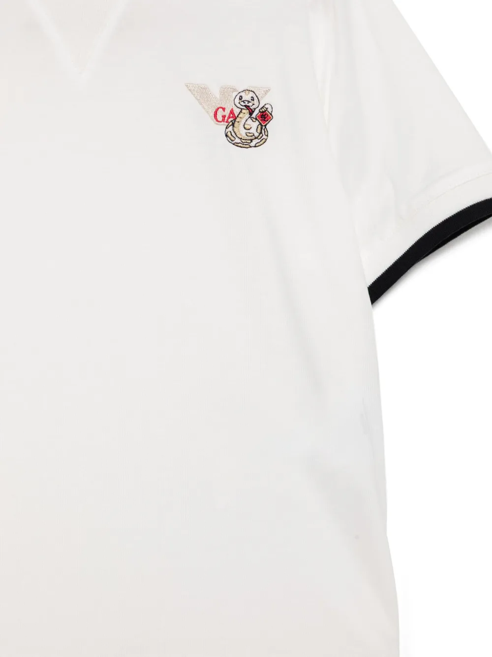Emporio Armani Kids T-shirt met geborduurd logo Wit