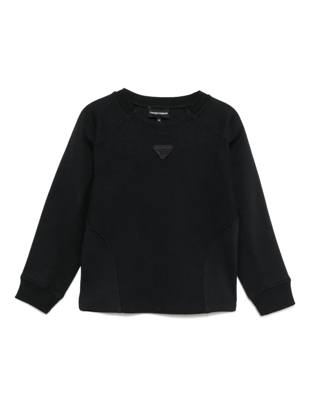 Emporio Ar i Kids Sweater met logopatch Blauw