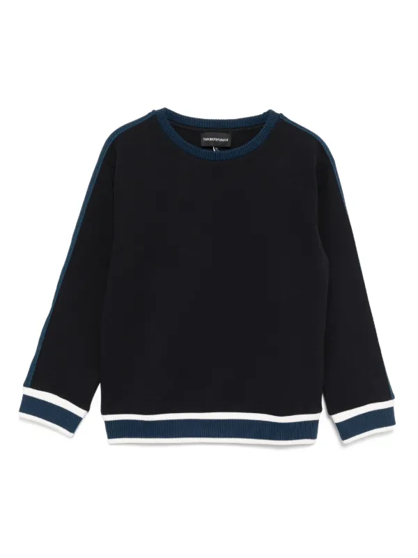 エンポリオアルマーニ10A142センチ Emporio Armani Kids crew-neck Sweatshirt | Blue | FARFETCH