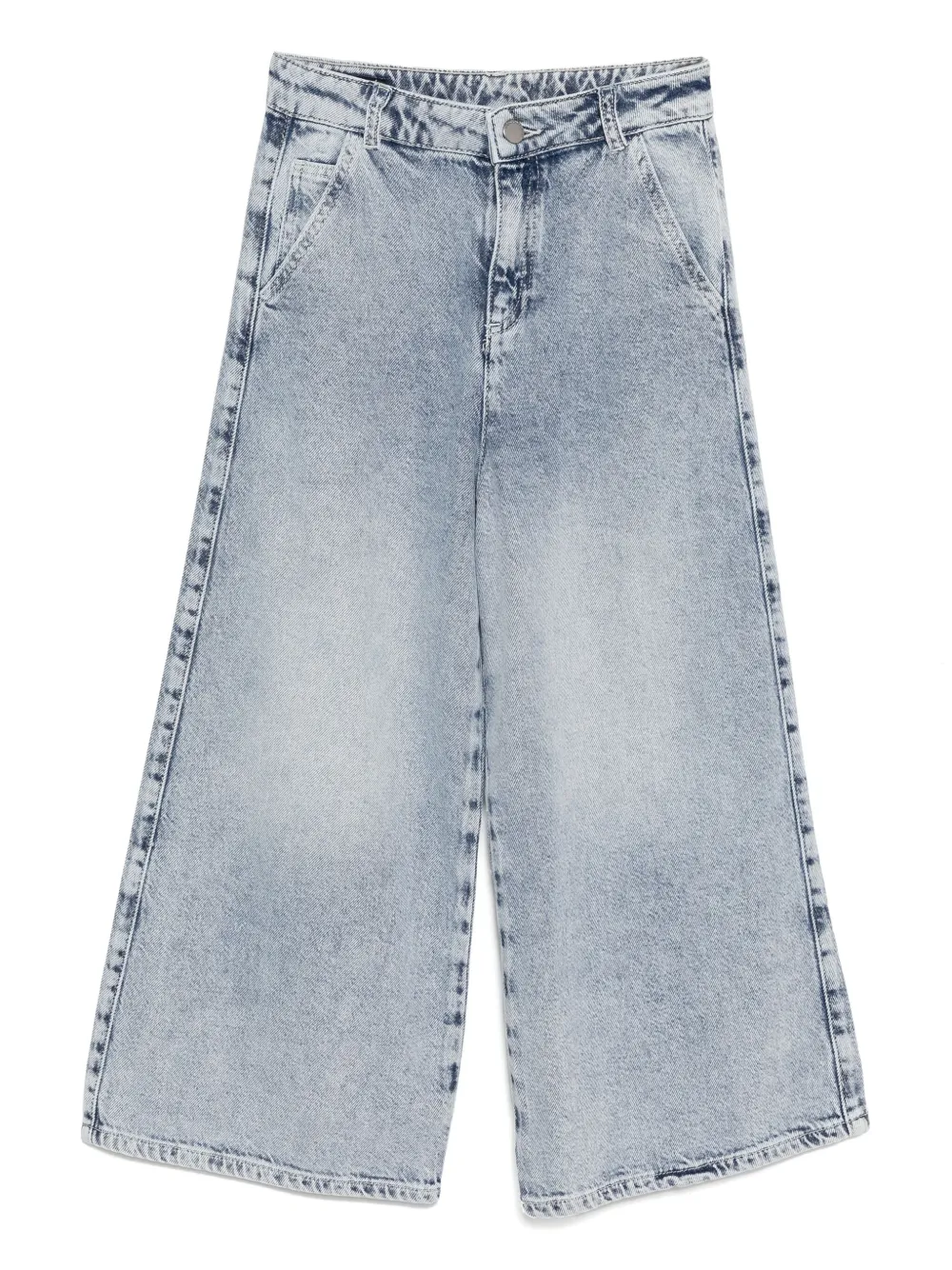 Emporio Ar i Kids Jeans met wijde pijpen Blauw