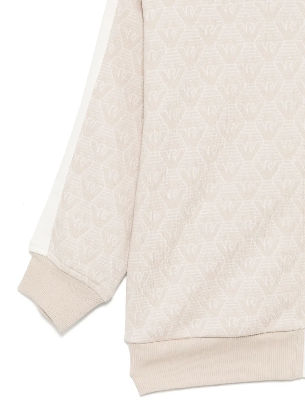 Emporio Armani Kids Hoodie met monogram en rtsi Beige