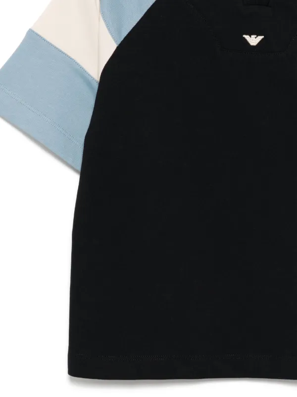 Emporio Armani Kids logo-embroidered T-shirt | Blue | FARFETCH