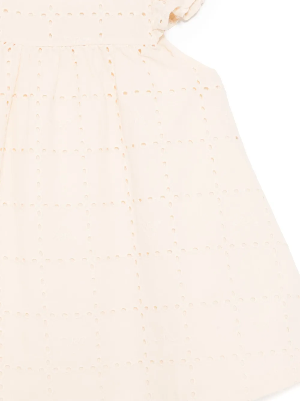 Emporio Armani Kids Jurk met ronde hals Beige