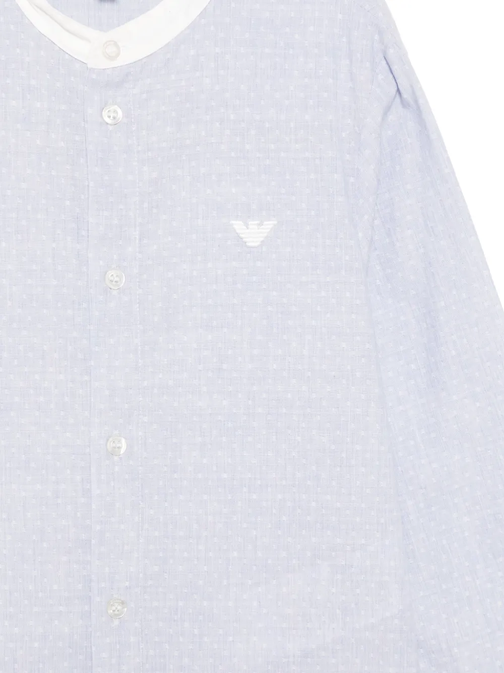 Emporio Armani Kids Shirt met geborduurd logo Blauw