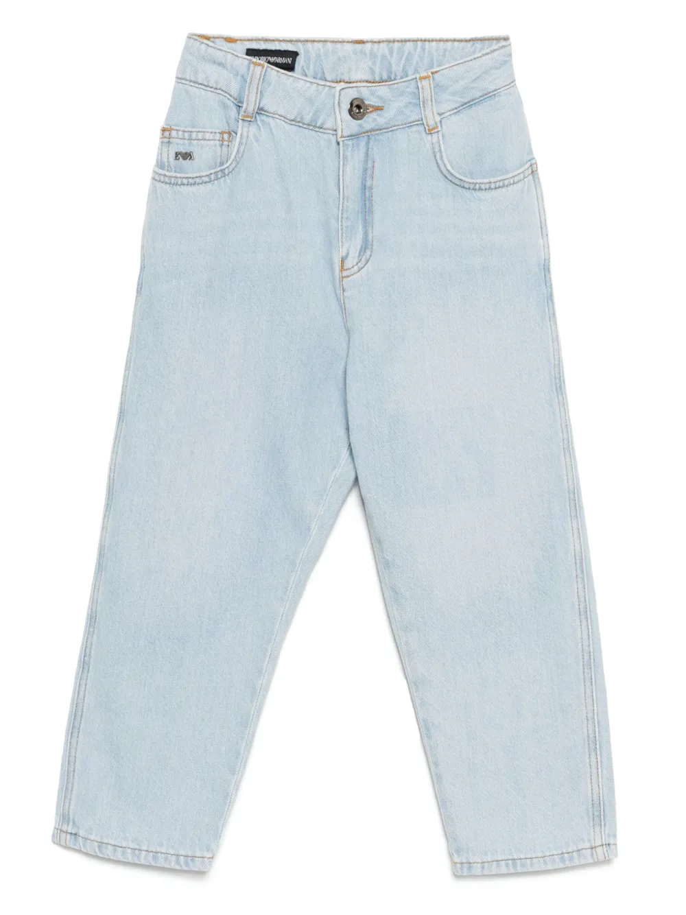 Emporio Ar i Kids cotton jeans Blauw