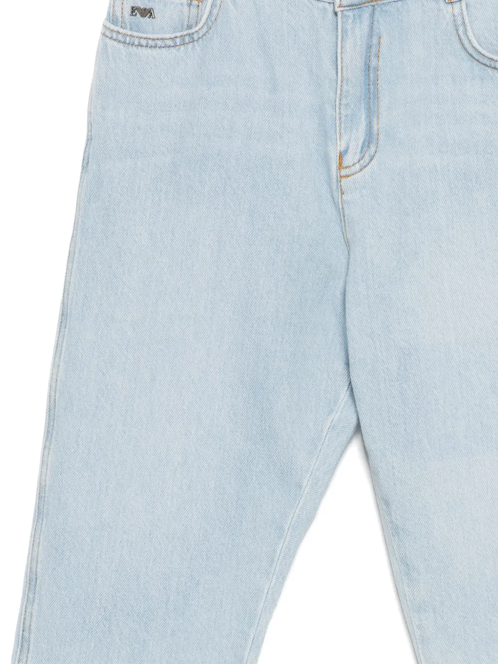 Emporio Armani Kids Katoenen jeans Blauw