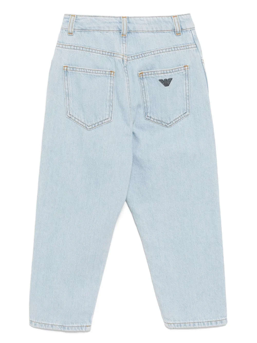 Emporio Armani Kids Katoenen jeans Blauw