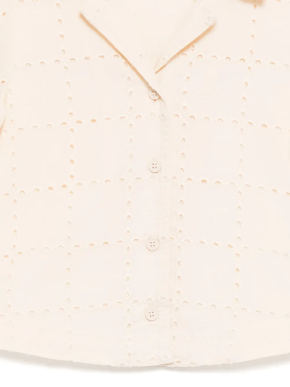 Emporio Armani Kids Katoenen shirt Beige