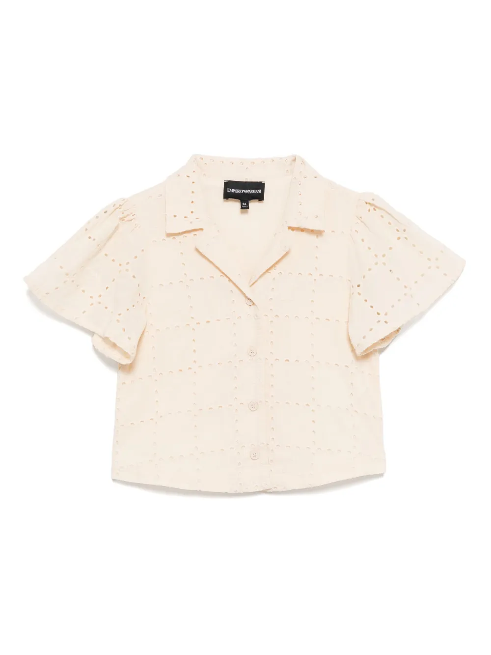 Emporio Ar i Kids Katoenen shirt Beige