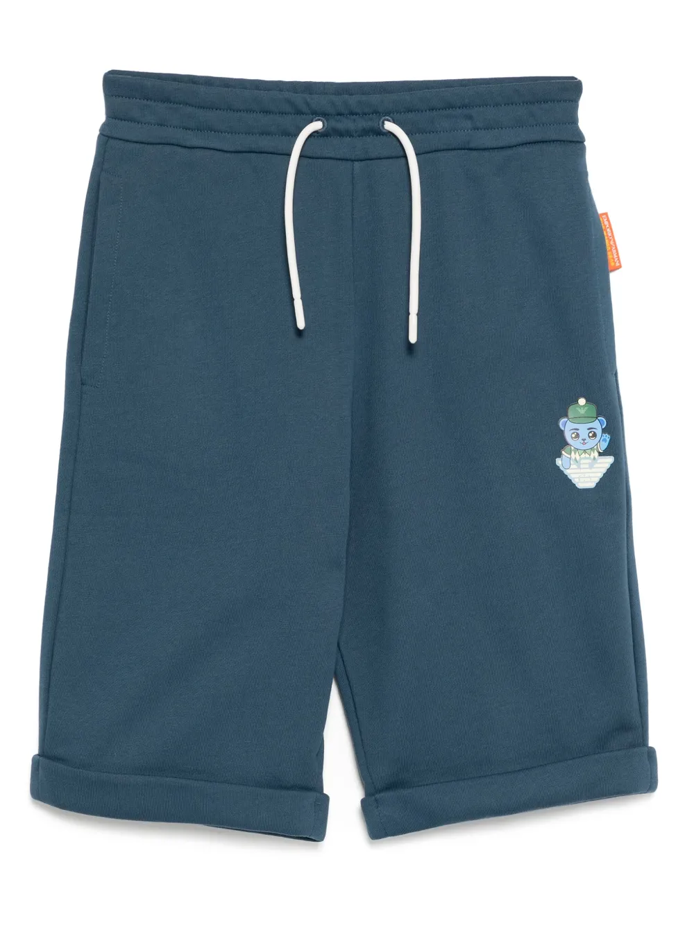 Emporio Ar i Kids Shorts met grafische print Blauw