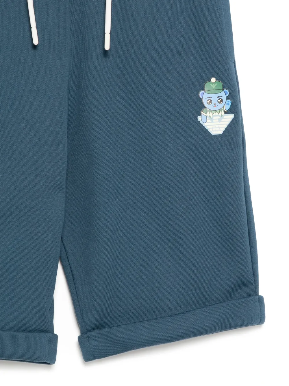 Emporio Armani Kids Shorts met grafische print Blauw