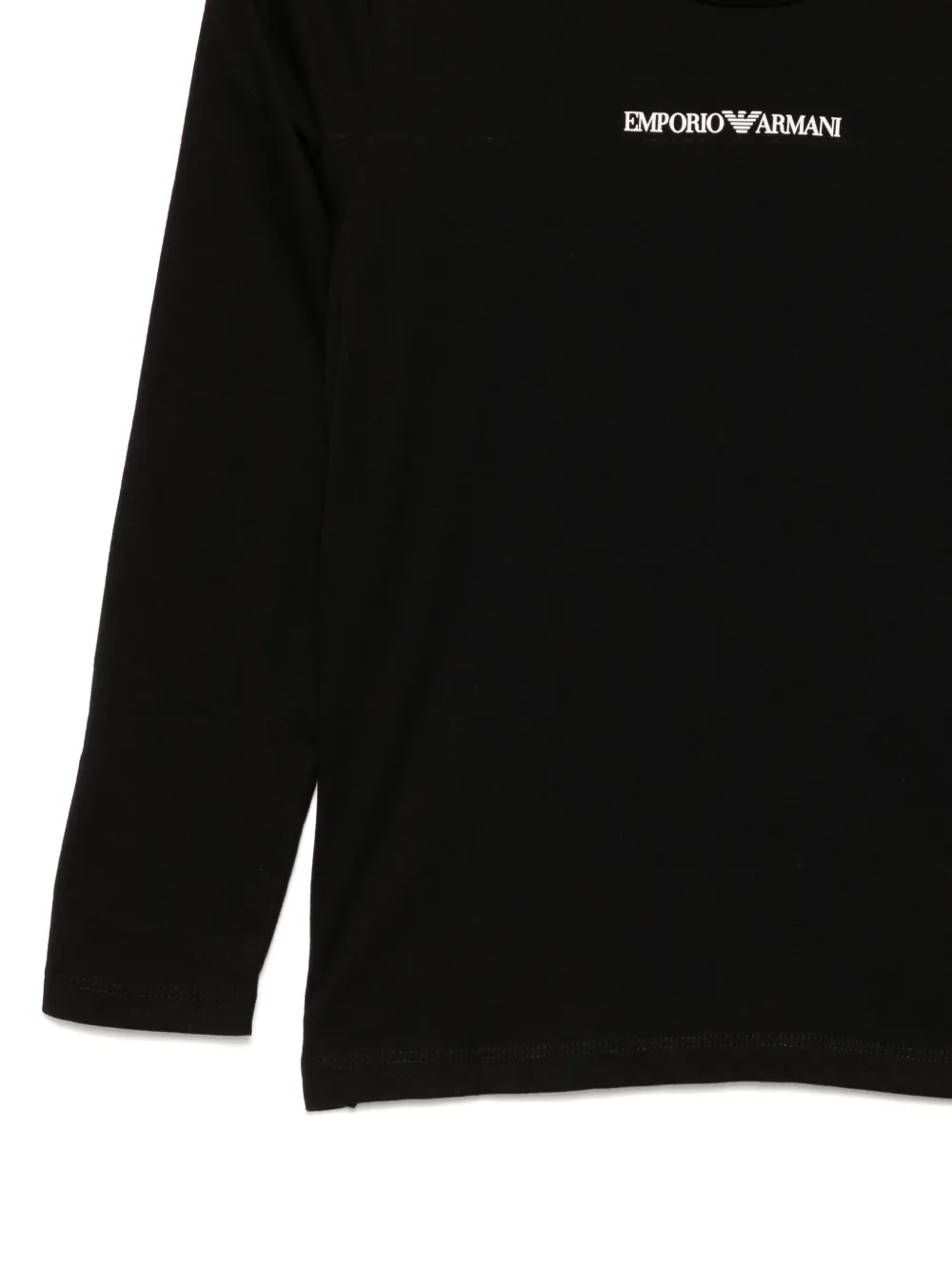 Emporio Armani Kids T-shirt met logoprint Zwart