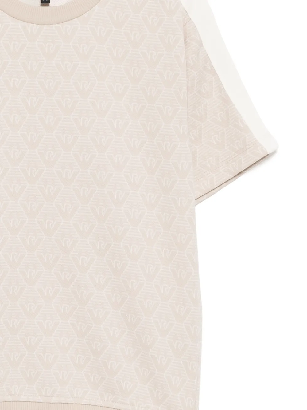 Emporio Armani Kids T-shirt met monogram Beige