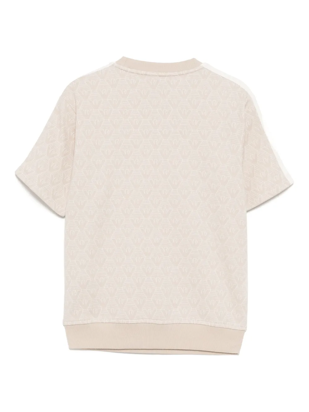 Emporio Armani Kids T-shirt met monogram Beige
