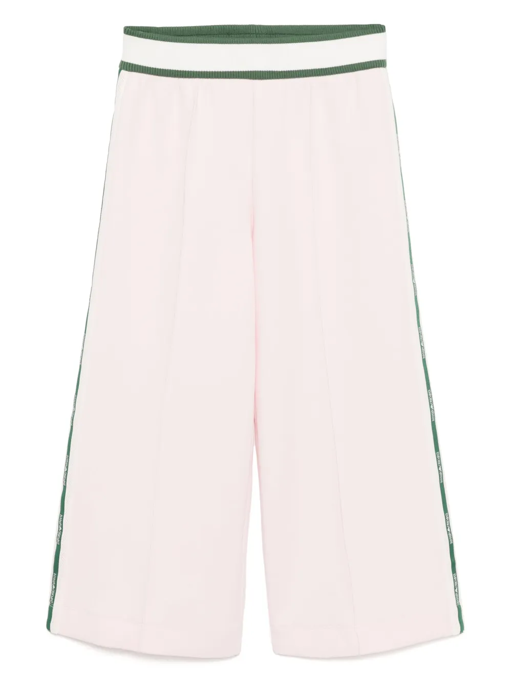 Emporio Ar i Kids Broek met logo afwerking Roze