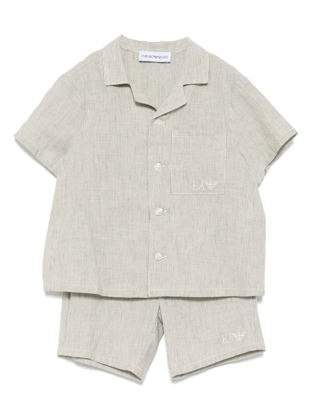Emporio Ar i Kids Shorts met logopatch Grijs