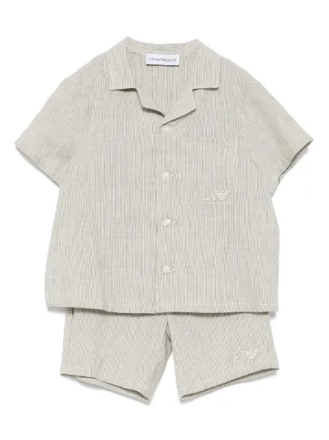 Emporio Armani Kids logo-patch shorts set