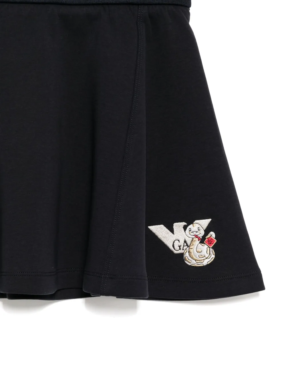 Emporio Armani Kids Rok met geborduurd logo Blauw