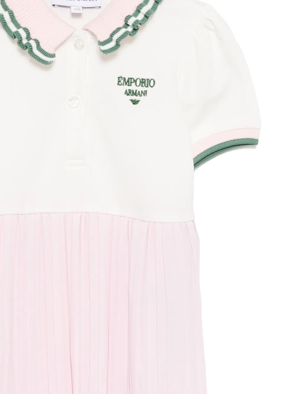 Emporio Armani Kids Piqué jurk met polokraag Wit