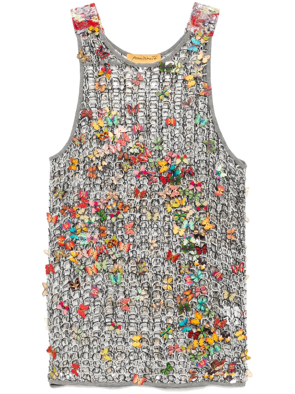 PENULTIMATE butterfly net tank top | Grey | Image 1