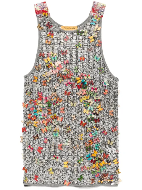 PENULTIMATE butterfly net tank top