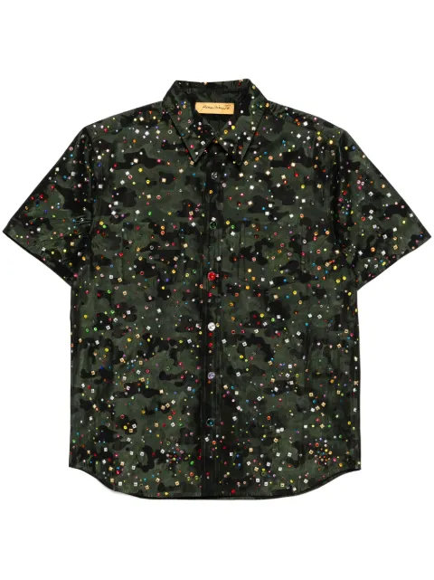 PENULTIMATE camisa militar con detalles de strass