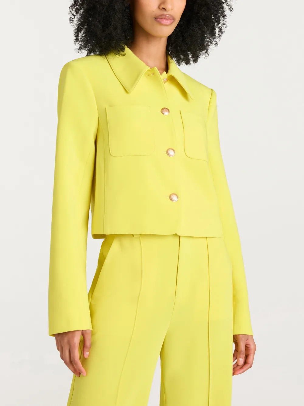 Cinq À Sept Cinq A Sept Amanda Cropped Jacket In Starfruit