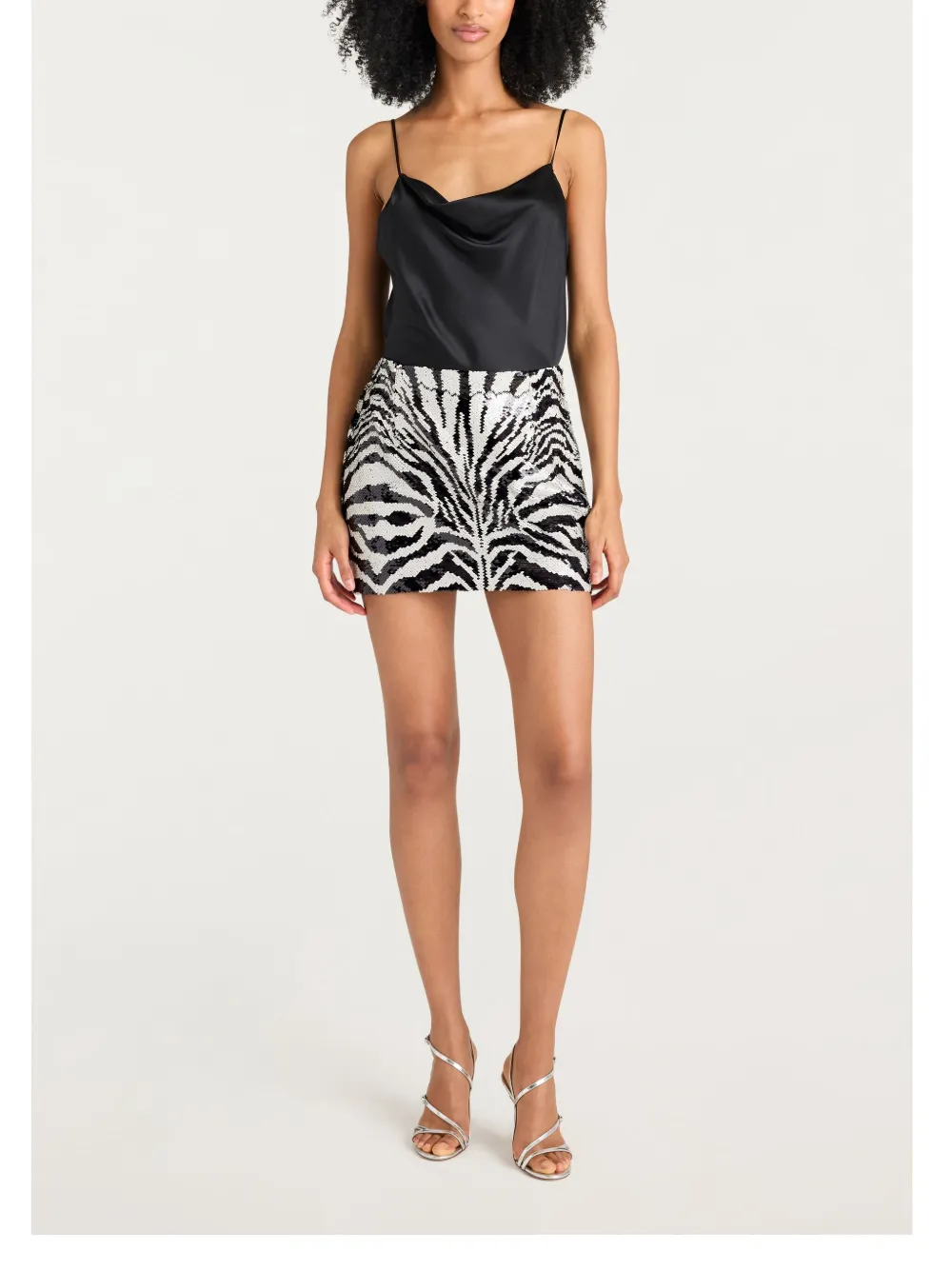 Cinq A Sept Sequin Zebra skirt - Wit