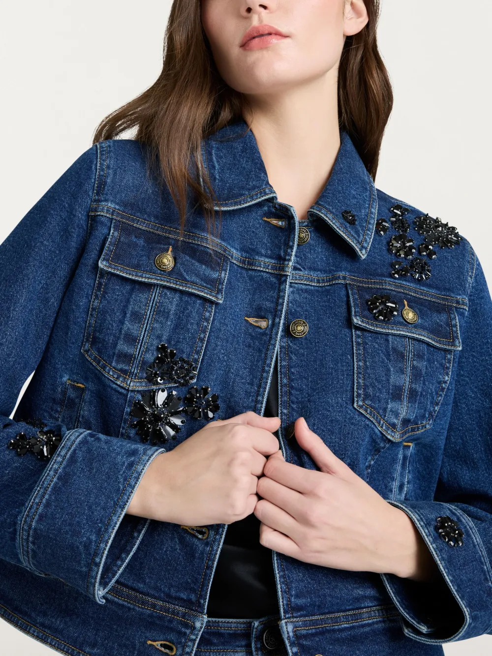 Cinq A Sept Riviera denim jack Blauw