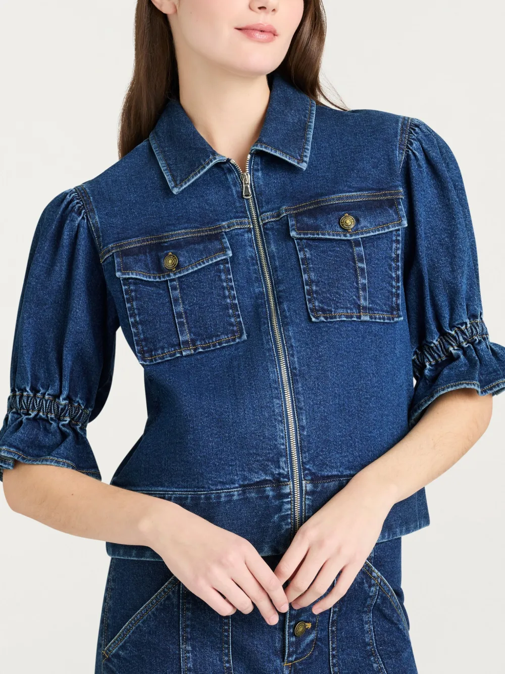 Cinq A Sept Holly denim jack Blauw