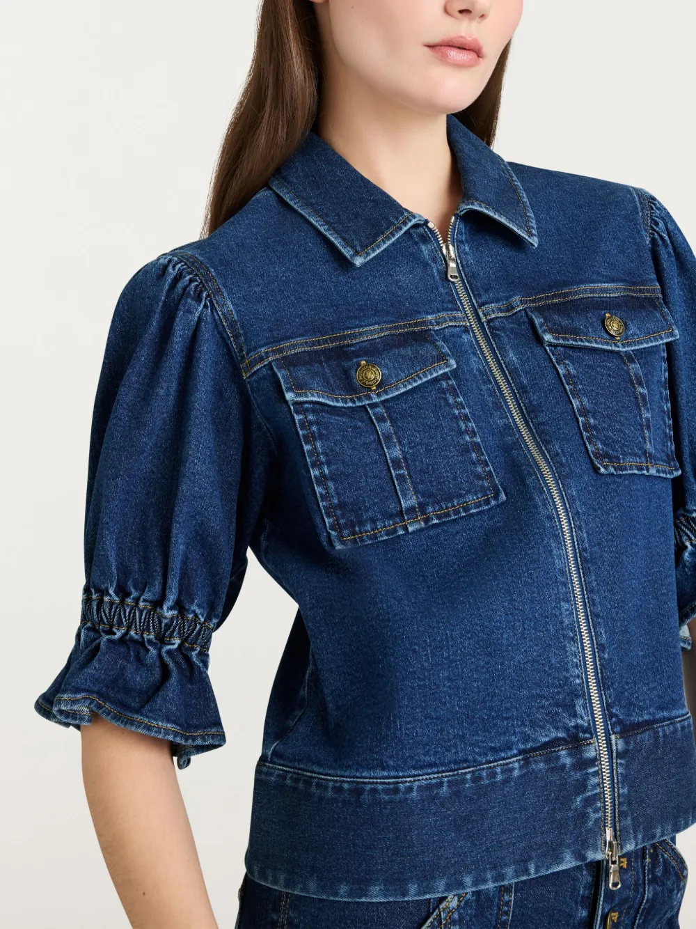Cinq A Sept Holly denim jack Blauw
