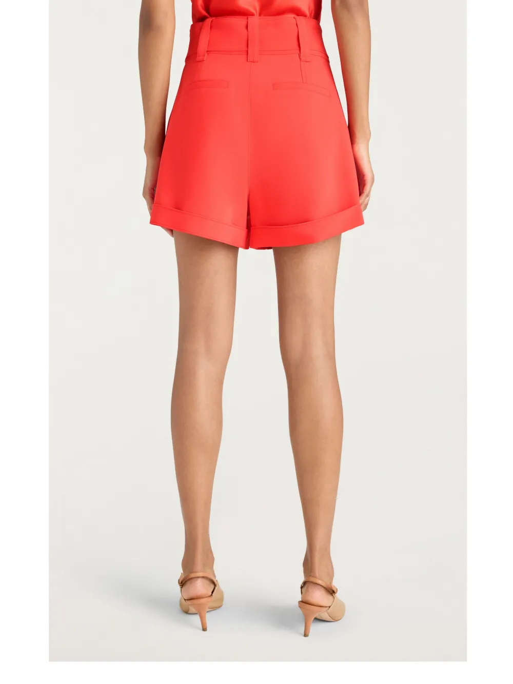 Shop Cinq À Sept Aldi Shorts In Red