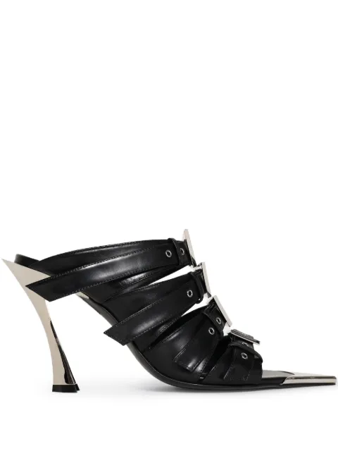 Mugler 95mm buckled mules