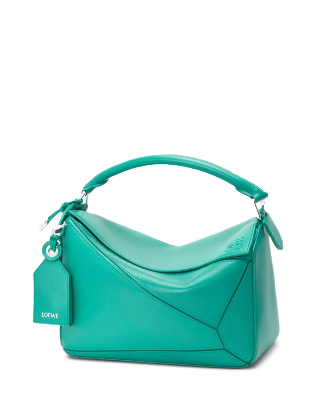 LOEWE Soft Puzzle geometric leather tote bag Blauw