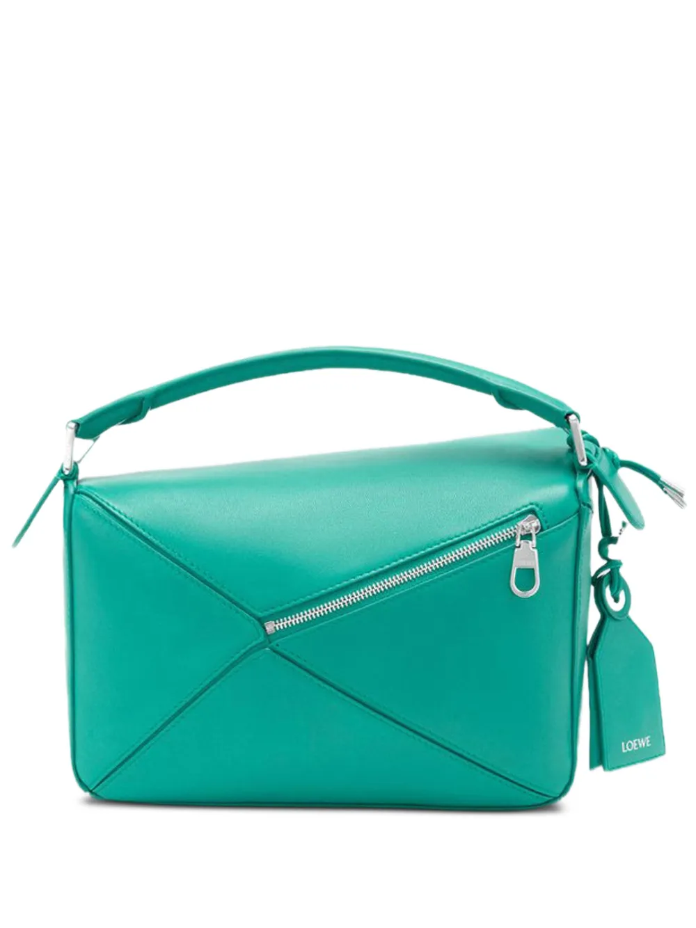 LOEWE Soft Puzzle geometric leather tote bag Blauw