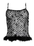 Roberta Einer sequin-embellished top - Black