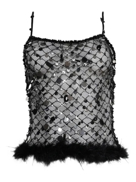 Roberta Einer sequin-embellished top 