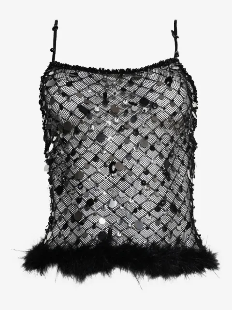 Roberta Einer sequin-embellished top 