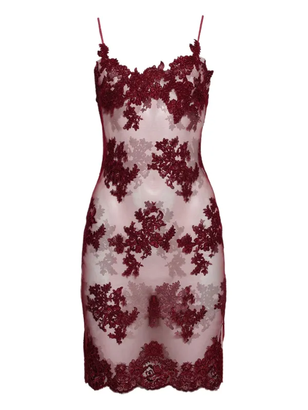 Roberta Einer Lace Detailing Mini Dress - Red Roberta Einer Lace Detailing Mini Dress - Red