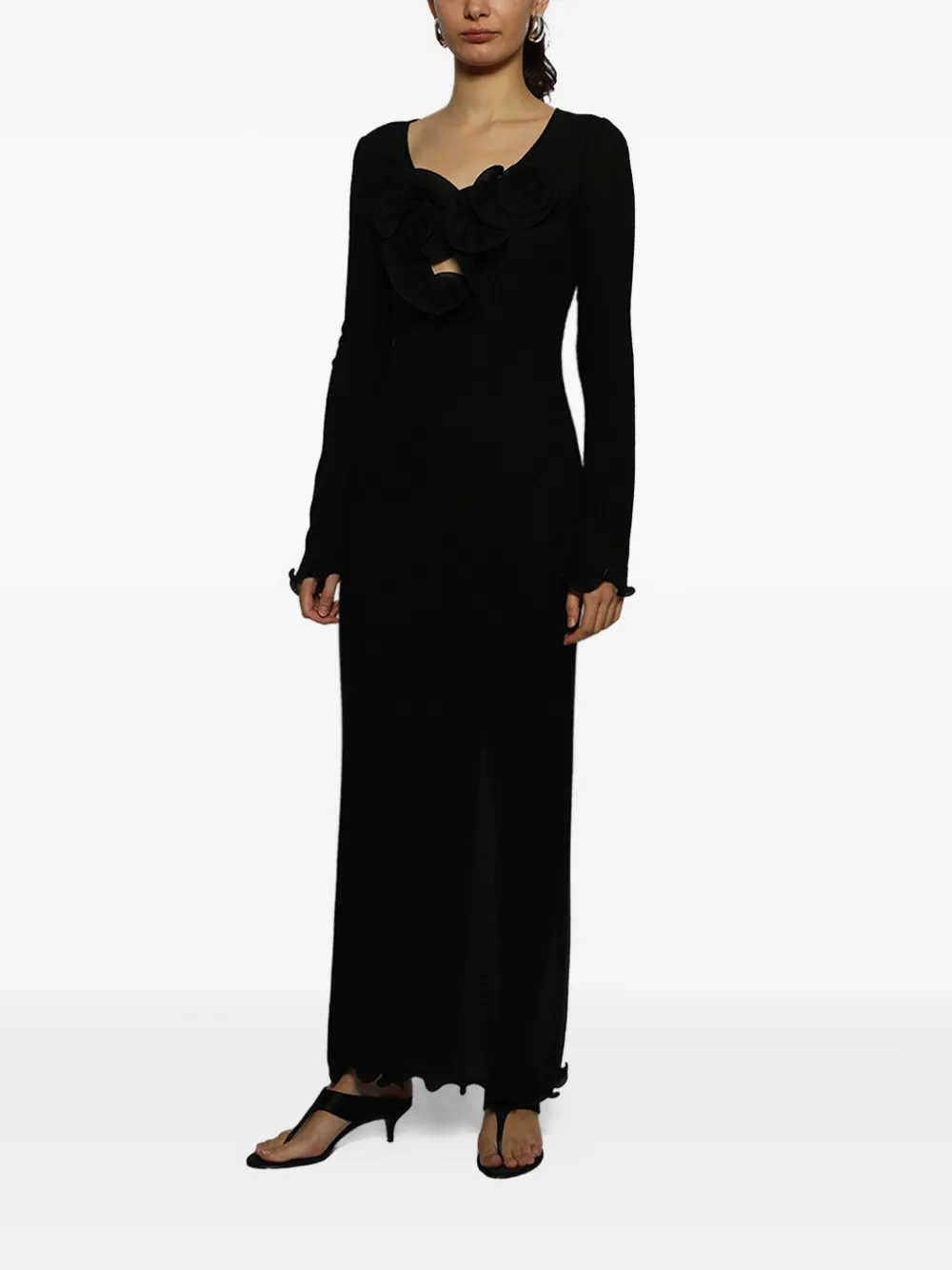 Magda Butrym floral-appliqué long-sleeve dress | Day Dresses | Image 2